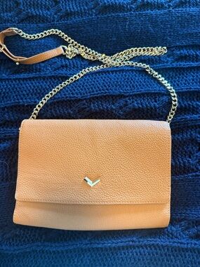 Tan Crossbody Botkier New York Bag with Gold Chain Strap